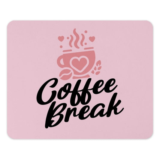 Coffee Break Mouse Pad, Pink Mousepad, Work From Home, Desk Accessories, Office Decor, Gift For Her, Coffee Lover Gift, Cute Mouse Pad - Tawshia
