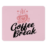 Coffee Break Mouse Pad, Pink Mousepad, Work From Home, Desk Accessories, Office Decor, Gift For Her, Coffee Lover Gift, Cute Mouse Pad - Tawshia
