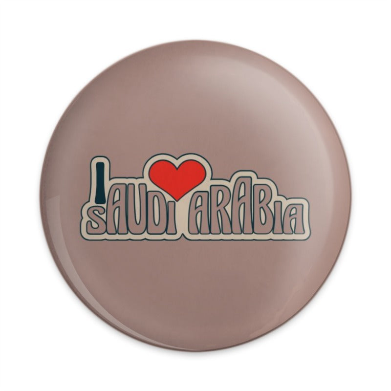 I Love Saudi Arabia Pinback Button, Heart Button, Saudi Arabia Gift, Souvenir Button, Country Pride Button, Travel Gift - Tawshia