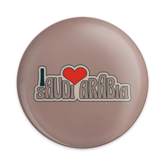 I Love Saudi Arabia Pinback Button, Heart Button, Saudi Arabia Gift, Souvenir Button, Country Pride Button, Travel Gift - Tawshia