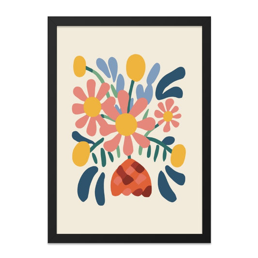 Floral Wall Art, Abstract Flower Print, Colorful Home Decor, Modern Botanical Art, Scandinavian Design, Boho Wall Decor - Tawshia