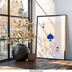 Ace of Spades Wall Art, Card Game Decor, Modern Art Print, Unique Wall Decor, Casino Night Theme, Lucky Card Wall Hanging, Poker Night Decor - Tawshia