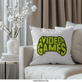 Video Games Pillow, Gaming Decor, Gamer Gift, Cool Pillows, Fun Accent Pillow, Home Decor Pillows - Tawshia