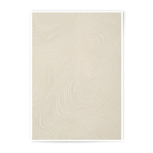 Beige Line Art Photographic Print, Abstract Wave Art, Neutral Wall Decor, Minimalist Design, Home Decor, Modern Art Print - Tawshia