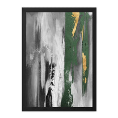 Abstract Wall Art, Green Gold Accent, Modern Wall Decor, Neutral Tones Painting, Contemporary Art Print, Elegant Home Decor - Tawshia