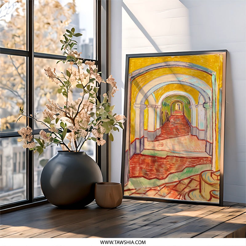 Corridor in the Asylum Wall Art, Van Gogh Print, Hallway Art, Famous Paintings, Classic Art, Home Decor, Wall Decor - Tawshia