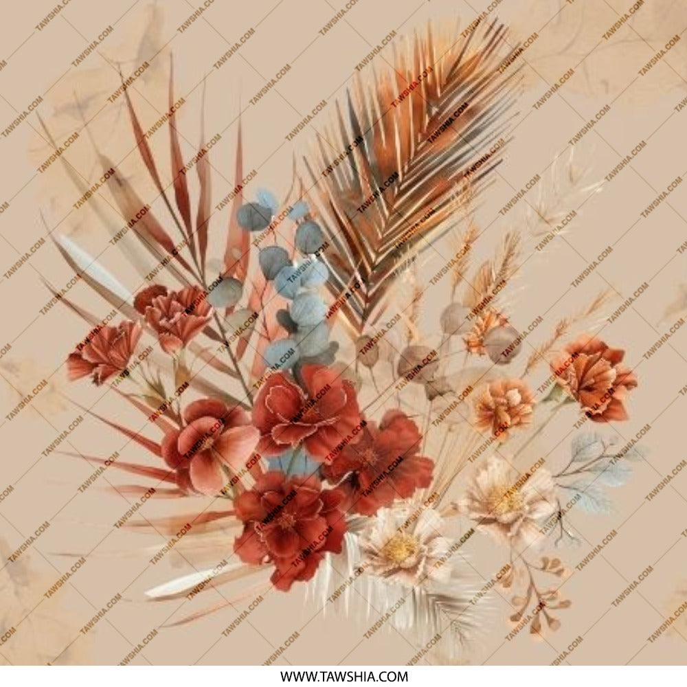 Botanical Pinback Button, Floral Bouquet, Boho Chic, Autumn Hues, Trendy Accessory, Aesthetic Pin - Tawshia