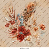 Botanical Pinback Button, Floral Bouquet, Boho Chic, Autumn Hues, Trendy Accessory, Aesthetic Pin - Tawshia