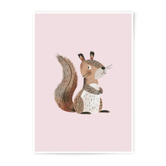 Cute Squirrel Photographic Prints, Nursery Art Prints, Whimsical Animal Art, Pastel Prints, Woodland Animal Decor, Kids Room Decor - Tawshia