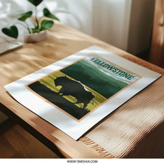 Yellowstone Photographic Print, Bison Art, National Park Decor, Wildlife Wall Art, Home Decor, Nature Photography, Yellowstone Poster - Tawshia