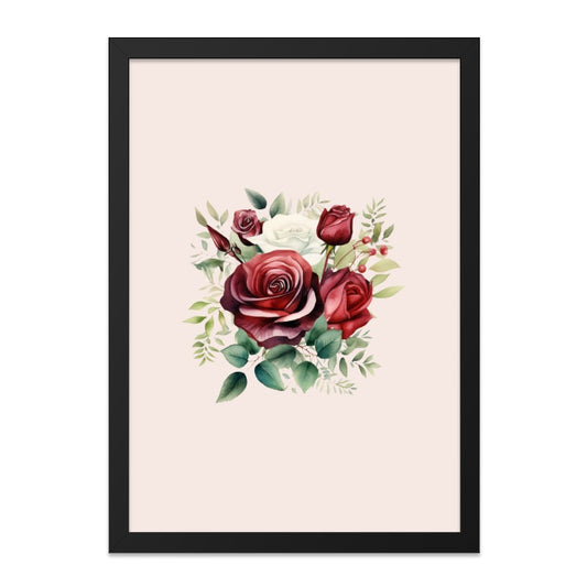 Rose Wall Art, Watercolor Flower Art Print, Floral Home Decor, Botanical Art, Elegant Roses, Living Room Art, Gift Idea - Tawshia