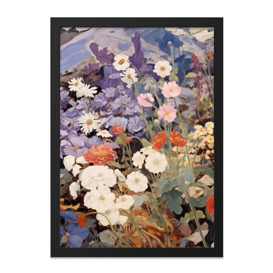 Floral Field Wall Art, Flower Garden Painting, Botanical Art Print, Colorful Floral Decor, Impressionist Wall Decor, Summer Flowers Art - Tawshia