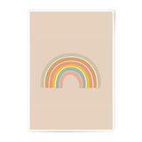 Boho Rainbow Photographic Print, Neutral Nursery Art, Pastel Rainbow Decor, Modern Kids Room, Scandinavian Style, Playroom Wall Art - Tawshia