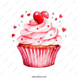 Cupcake Tote Bag, Sweet Treat Design, Cute Heart Cupcake, Food Lover Gift, Watercolor Tote, Bakery Tote, Valentine's Day Gift Idea - Tawshia