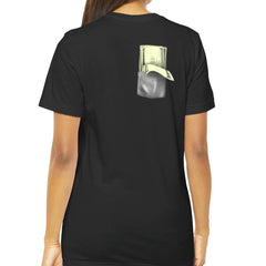 Stylish Black T-Shirt with Money Pocket Design product type