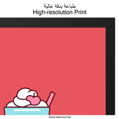 Kawaii Smoothie Wall Art, Spread the Love Print, Cute Food Illustration, Pink Decor, Inspirational Art, Home Decor, Gift Idea - Tawshia