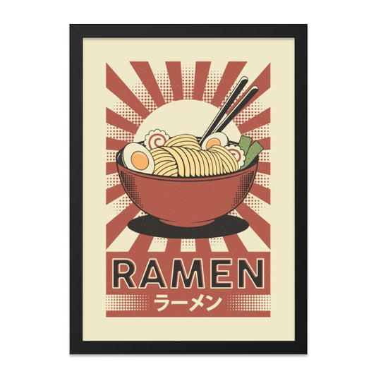 Retro Ramen Wall Art, Japanese Food Print, Noodle Bowl Art, Kitchen Decor, Restaurant Poster, Asian Cuisine, Ramen Lover Gift, Home Decor - Tawshia