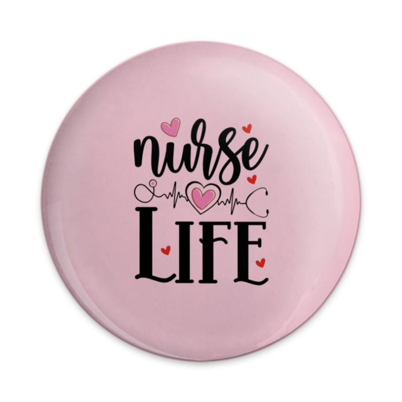 Nurse Life Pinback, Heartbeat Pin, Nurse Gift, Healthcare Pin, Medical Pin, Appreciation Pin, Doctor Pin, Nursing School, Heart Love Pin - Tawshia