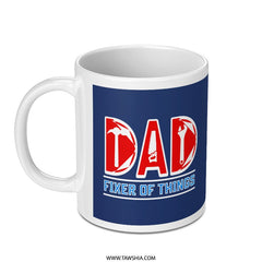 Dad Fixer of Things Blue and Red Mug product type