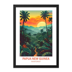 Papua New Guinea Wall Art, Rainforest Landscape Print, Tropical Sunset Poster, Jungle Home Decor, Exotic Travel Art, Adventure Inspiration - Tawshia