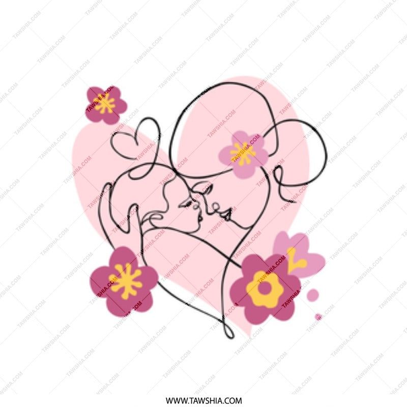 Mother and Child Mug, Floral Mug, Mom Gift, Minimalist Line Art Mug, Motherhood Coffee Mug, Gift for New Mom, Mom and Baby Mug, Mom Present - Tawshia