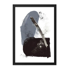 Abstract Wall Art Print, Modern Home Decor, Minimalist Art, Grey and Black Painting, Geometric Shapes, Contemporary Wall Decor - Tawshia