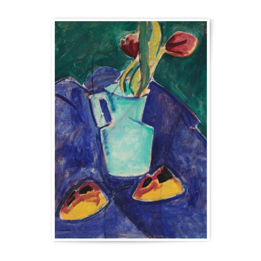 Tulip Still Life Photographic Print, Expressionist Art, Vintage Floral Print, Colorful Wall Decor, Fine Art Print, Home Decor - Tawshia