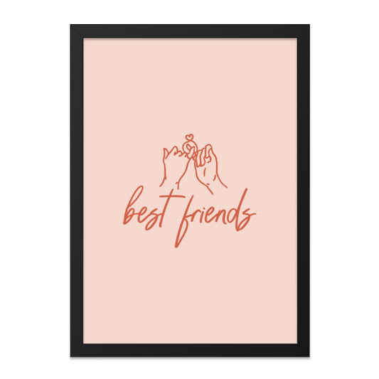 Best Friends Wall Art, Pinky Promise Print, Friendship Decor, Sister Gift, Minimalist Art, Trendy Wall Decor, Modern Art Print - Tawshia