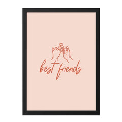Best Friends Wall Art, Pinky Promise Print, Friendship Decor, Sister Gift, Minimalist Art, Trendy Wall Decor, Modern Art Print - Tawshia