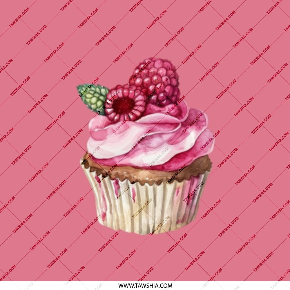 Raspberry Cupcake Pocket Mirror, Foodie Mirror, Cute Compact Mirror, Baker Gift, Dessert Lover Present, Pink Icing, Kawaii Gift - Tawshia