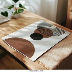 Abstract Photographic Print, Geometric Shapes Art Print, Modern Home Decor, Minimalist Wall Art, Circle Line Art, Home Office Decor - Tawshia