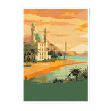 Exotic Mosque Photographic Print, Beach Landscape Art, Architectural Wall Decor, Tropical Travel Poster, Arabian Style Photo Print - Tawshia