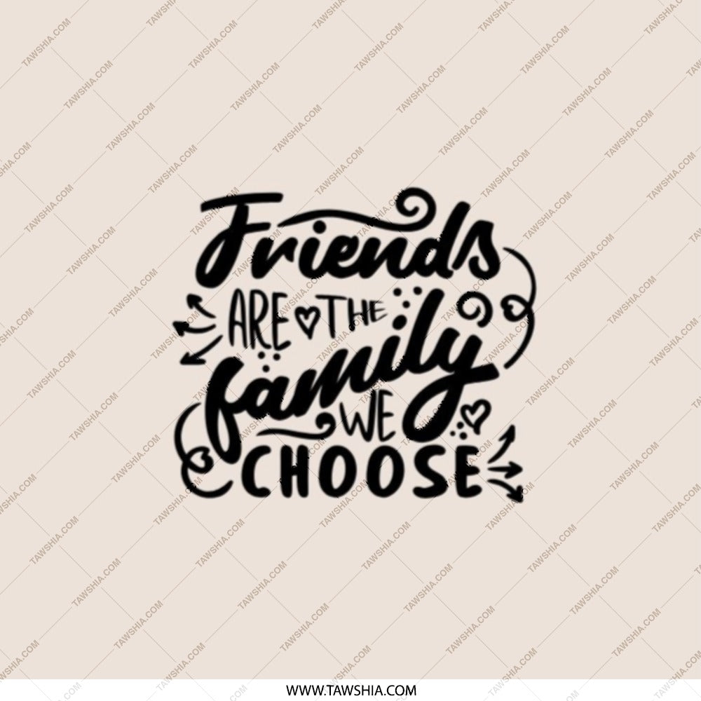 Friends are the Family We Choose Pocket Mirror, Best Friend Gift, Friendship Mirror, Sister Gift, Birthday Present, Makeup Mirror - Tawshia