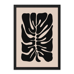 Monstera Leaf Wall Art, Minimalist Plant Print, Black and Beige Art, Modern Home Decor, Botanical Illustration, Tropical Leaf Art, Home - Tawshia