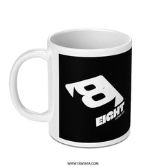 Number Eight Design Black and White Mug product