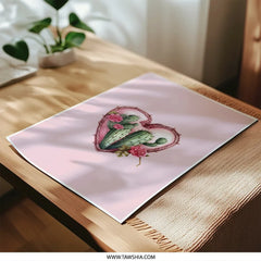 Cactus Heart Photographic Prints, Floral Cactus Art Print, Pink Cactus Decor, Romantic Wall Art, Desert Love Prints - Tawshia