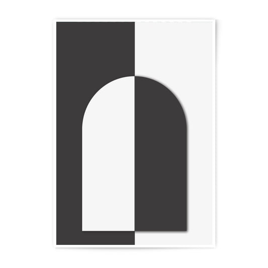 Minimalist Photographic Print, Black and White Archway Art, Modern Home Decor, Abstract Geometric Wall Art, Contemporary Photography - Tawshia