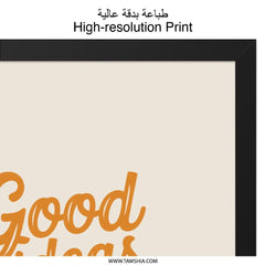 Good Ideas Start With Coffee Wall Art, Coffee Lover Gift, Kitchen Decor, Office Wall Decor, Motivational Wall Art - Tawshia