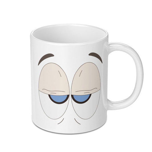 Sleepy Eyes Mug, Funny Mug, Cartoon Mug, Unique Coffee Mug, Novelty Mug, Gift Mug, Gift Idea, Cute Mug, Morning Mug, Coffee Lover Gift - Tawshia