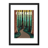 Congaree National Park Wall Art, Illustrated Nature Print, Forest Landscape Poster, Unique Travel Decor, Adventure Awaits, Home Decor - Tawshia