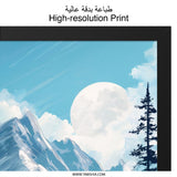 Mountain Lake Wall Art, Nature Scenery Print, Landscape Art, Serene Scene, Lake View Poster, Modern Art Print, Home Decor, Gift Idea - Tawshia