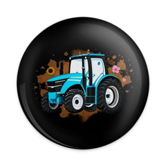 Blue Tractor Pinback Button, Farm Vehicle Badge, Cute Farming Gift, Tractor Lover Button, Agriculture, Gardening, Farmer Accessory - Tawshia