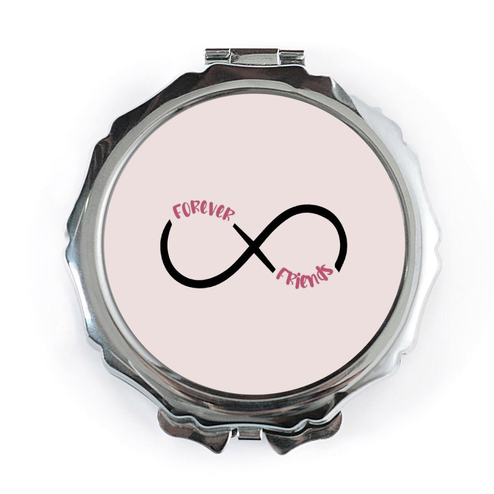 Forever Friends Infinity Pocket Mirror, Best Friend Gift, Friendship Keepsake, Cute Travel Mirror, Personalized Mirror - Tawshia