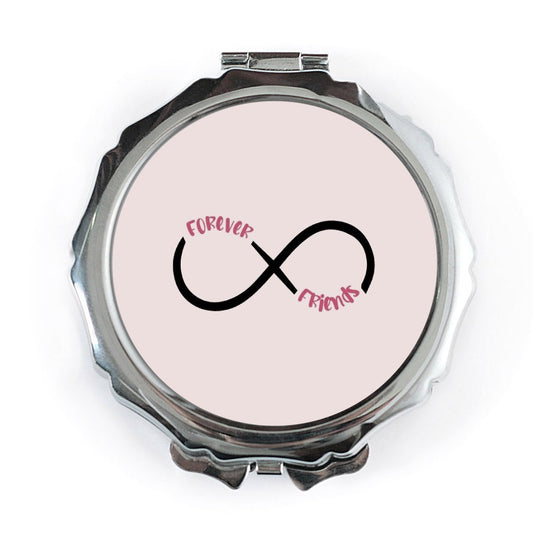 Forever Friends Infinity Pocket Mirror, Best Friend Gift, Friendship Keepsake, Cute Travel Mirror, Personalized Mirror - Tawshia