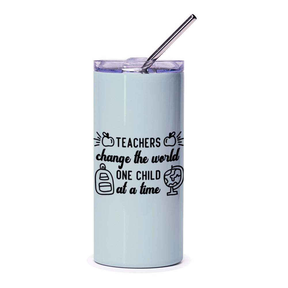 Teacher Tumbler, Teachers Change the World Gift, Teacher Appreciation Gift, Teacher Travel Mug, Cute Teacher Gifts, Teacher Tumblers with - Tawshia