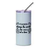 Teacher Tumbler, Teachers Change the World Gift, Teacher Appreciation Gift, Teacher Travel Mug, Cute Teacher Gifts, Teacher Tumblers with - Tawshia