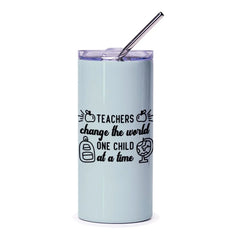 Teacher Tumbler, Teachers Change the World Gift, Teacher Appreciation Gift, Teacher Travel Mug, Cute Teacher Gifts, Teacher Tumblers with - Tawshia