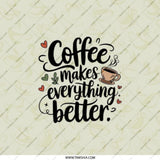 Coffee Makes Everything Better Pocket Mirror, Coffee Lover Gift, Cute Compact Mirror, Travel Mirror, Makeup Mirror, Gift for Her - Tawshia