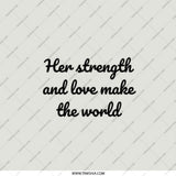 Inspirational Pocket Mirror, Her Strength, Love Quote Mirror, Gift for Her, Motivational Compact Mirror, Encouragement Gift - Tawshia