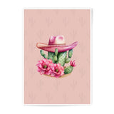 Cactus Photographic Prints, Pink Hat Art, Desert Bloom, Southwest Decor, Botanical Print, Floral Cactus Art, Western Prints, Home Decor - Tawshia